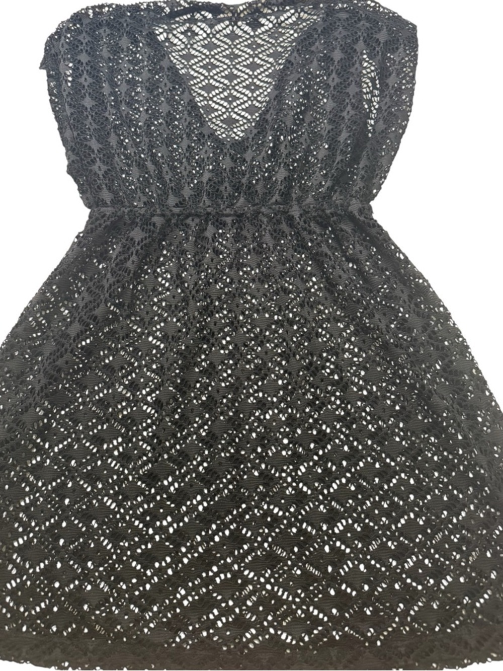 Miken Black Crochet Swim Coverup - Picture 2 of 5